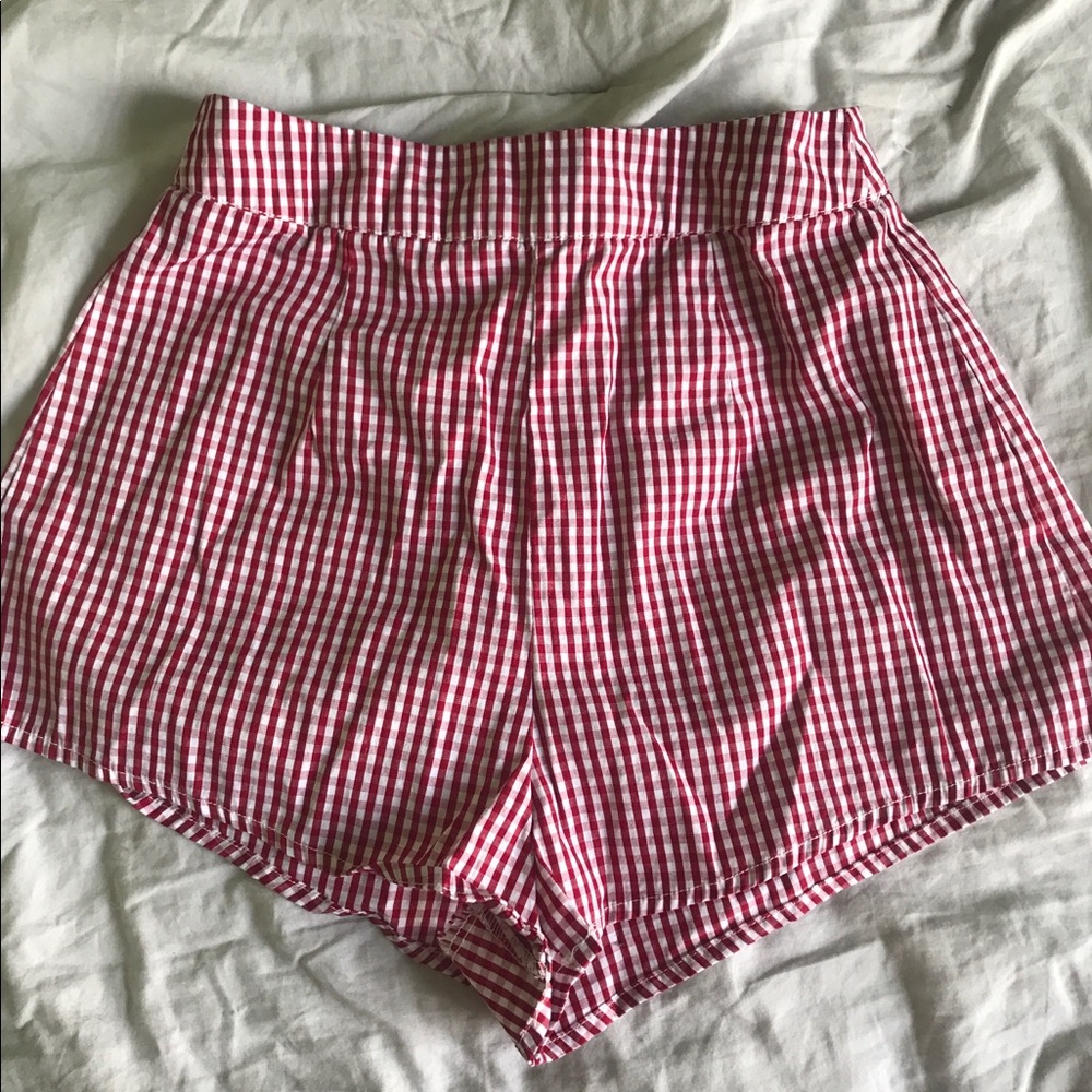 Gingham High-rise Shorts NWOT
